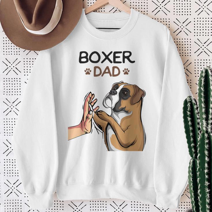 Boxer Dog Papa Sweatshirt Geschenke für alte Frauen