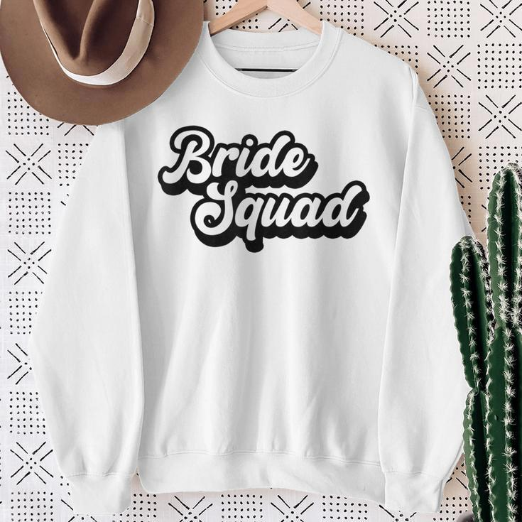 Bride Squad Bachelorette Party Hochzeit Geschenk Sweatshirt Geschenke für alte Frauen