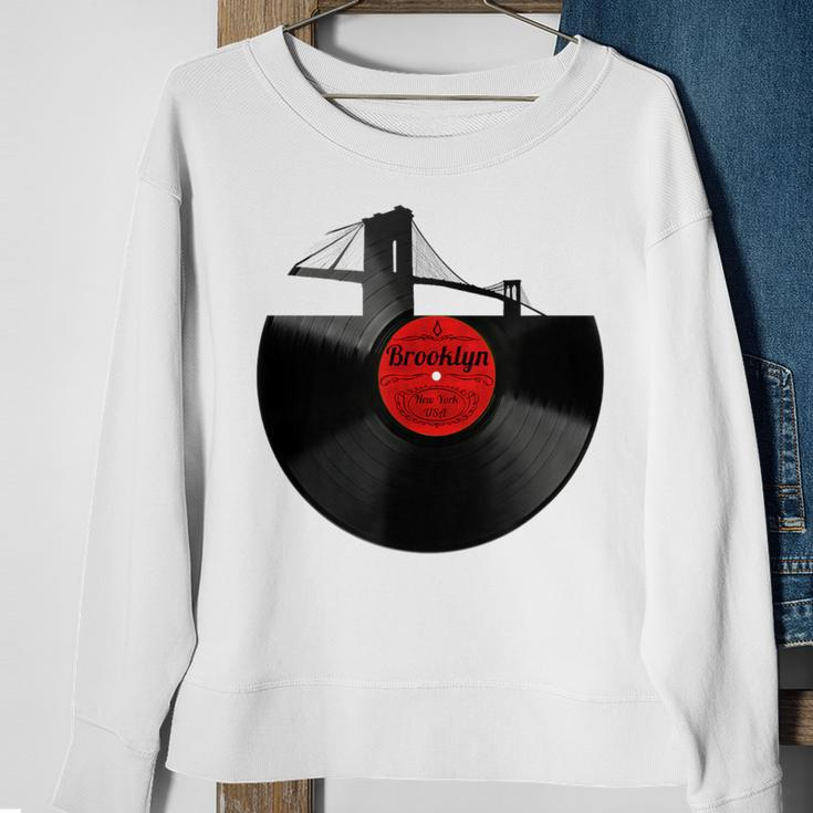 Brooklyn Bridge New York Nyc Vinyl Record Sweatshirt Gifts for Old Women