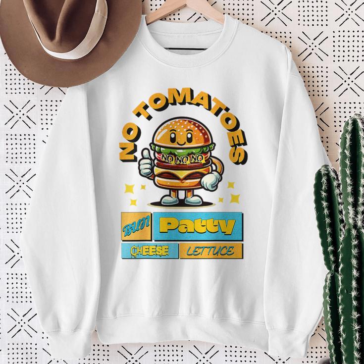 Burger-Fun- Witziger Spruch Comic-Style Sweatshirt Geschenke für alte Frauen