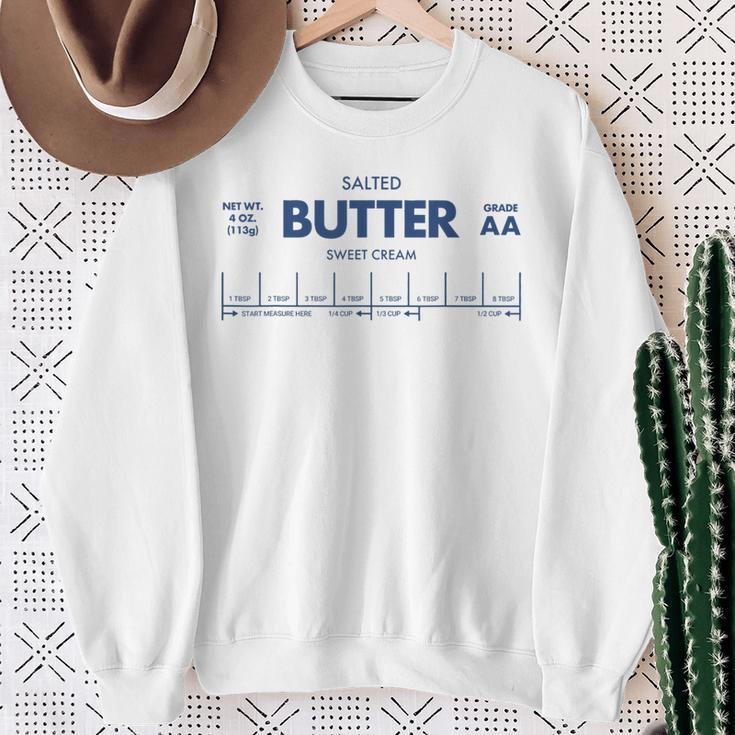 Butter Stick Retro Style Blue Sayings Sweatshirt Gifts for Old Women