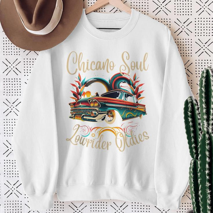 Chicano Soul Lowrider Oldies Car Clothing Low Slow Cholo Men Sweatshirt Gifts for Old Women
