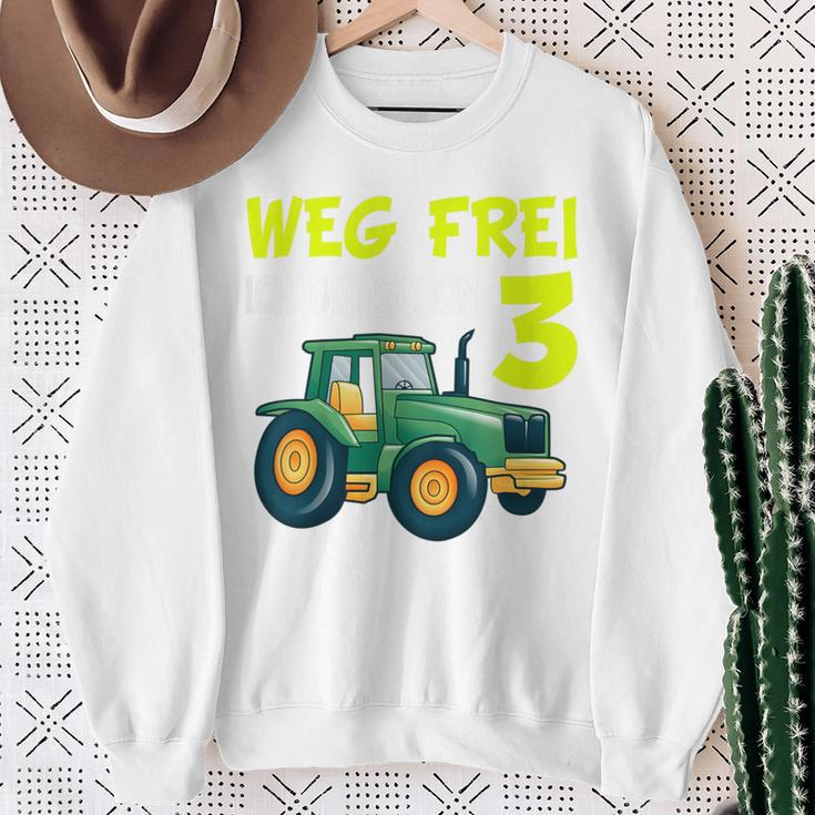Children's 3Rd Birthday Wake Frei Ich Bin Schon 3 Jahre Traktor Trecker Sweatshirt Geschenke für alte Frauen