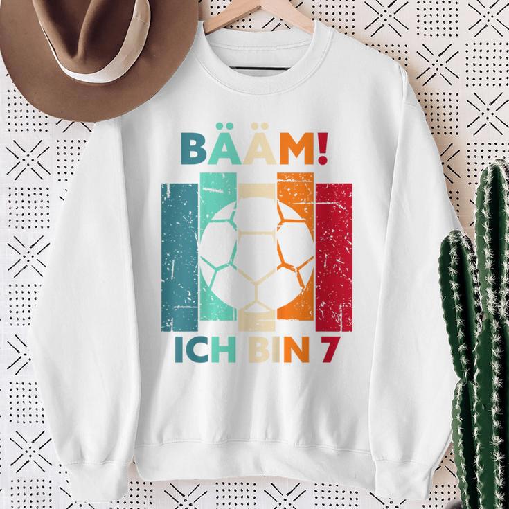 Children's Bäm Ich Bin 7 Sieben Jahre Boy 7Th Birthday Football Sweatshirt Geschenke für alte Frauen