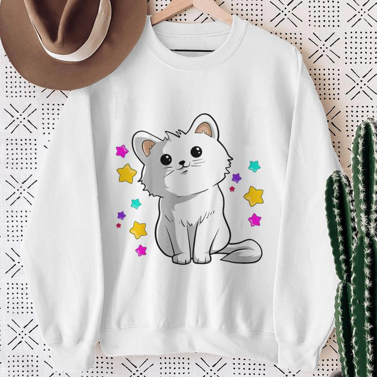 Children's Ich Bin 4 Jahre Alt Katzenvier 4Th Birthday Sweatshirt Geschenke für alte Frauen