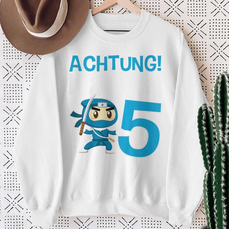 Children's Ninja 5Th Birthday Achtung Ich Bin Fünf Sweatshirt Geschenke für alte Frauen
