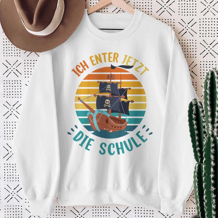 Children's School Child Cool Pirate Boys Ich Enter Jetzt Die School 80 Sweatshirt Geschenke für alte Frauen