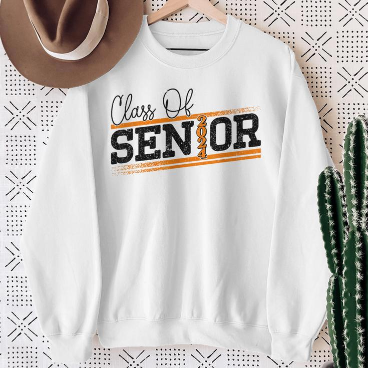 Class Of 2024 Seniors High School College Student Graduation Sweatshirt Gifts for Old Women
