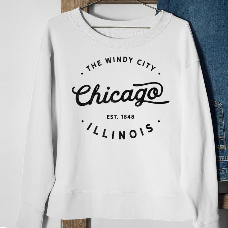 Classic Vintage Retro Chicago Illinois Windy City Usa Sweatshirt Gifts for Old Women