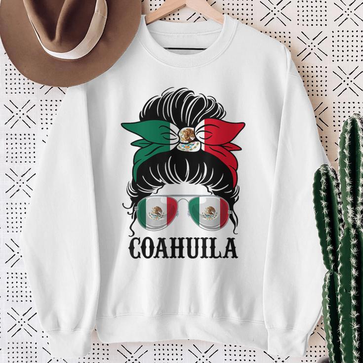 Coahuila Mexico Pride Mexican Flag State Sweatshirt Gifts for Old Women