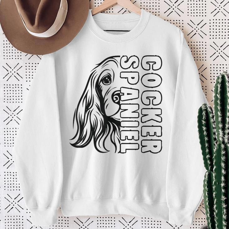 Cocker Spaniel Hund Herrchen Frauchen Hunde Sweatshirt Geschenke für alte Frauen