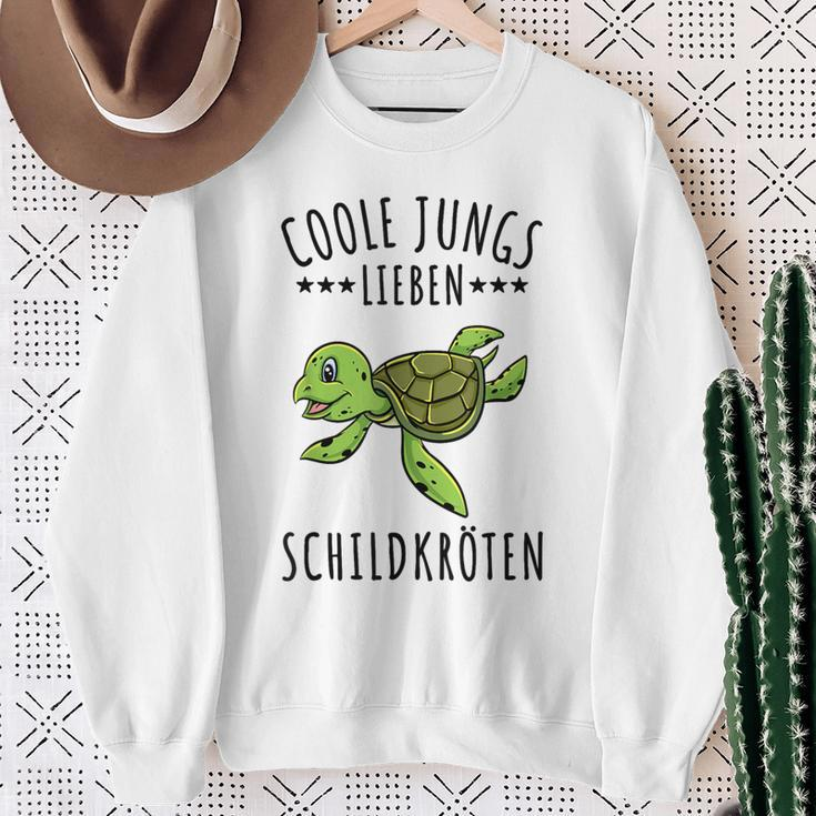 Coole Jungs Lieben Schildkröten Geschenk Sweatshirt Geschenke für alte Frauen