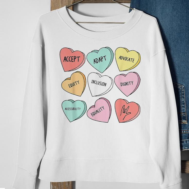 Cute Heart Valentines Day Love Special Education Teacher Sweatshirt Gifts for Old Women