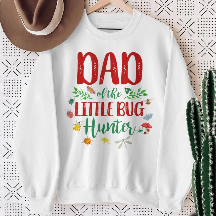 Dad Of The Little Bug Hunter Family Ladybug Birthday Sweatshirt Gifts for Old Women