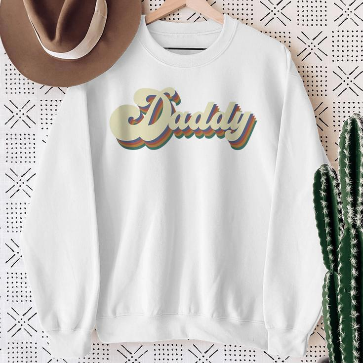 Daddy Retro Vintage Dad For Lovers Fathers Day Dada Sweatshirt Gifts for Old Women