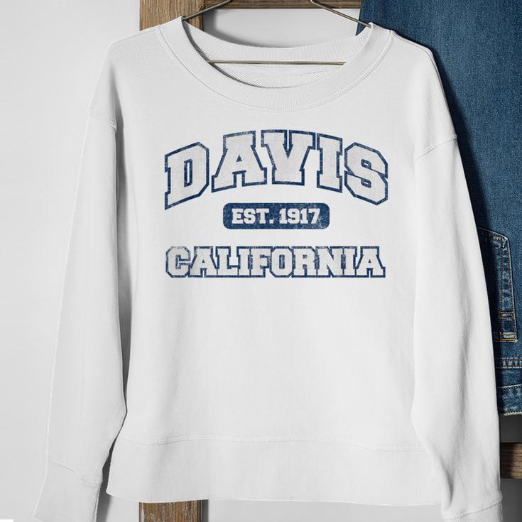 Davis California Varsity Vintage Style Sweatshirt Gifts for Old Women