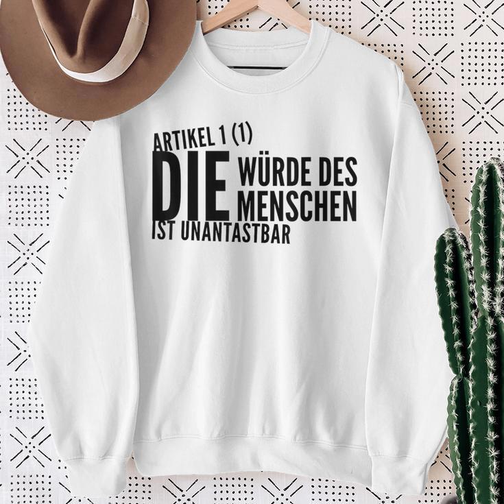 Die Würde Des Menschist Ist Unantastbar Gegen Recht Die Sweatshirt Geschenke für alte Frauen