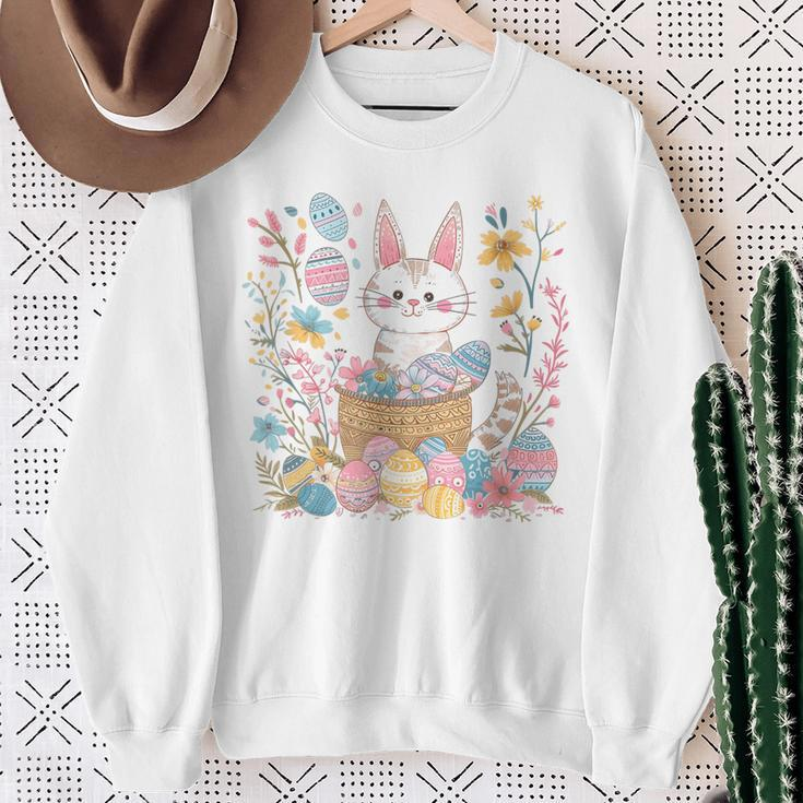 Easter Cat Easter Lover Sweatshirt Gifts for Old Women