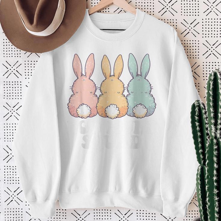 Egg Hunt Squad Easter Egg Hunting Crew Bunny Matching Family Sweatshirt Gifts for Old Women