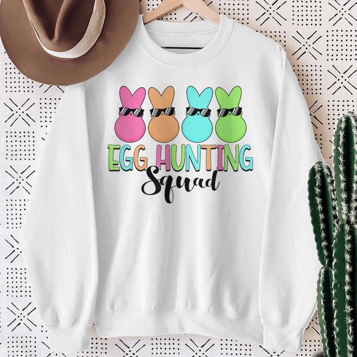 Egg Hunting Squad Cute Bunny Rabbit Lover Happy Easter Day Sweatshirt Gifts for Old Women