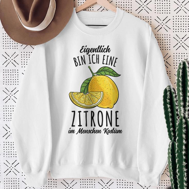 Eigentlich Bin Ich Eine Zitrone Kostüm Sweatshirt Geschenke für alte Frauen