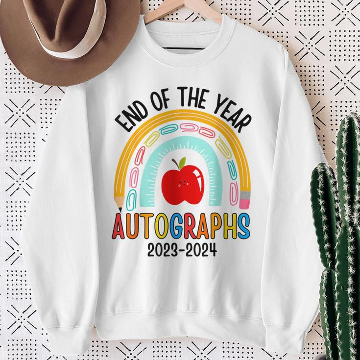End Of The Year Autographs 20232024 Last Day Of School Sweatshirt Gifts for Old Women
