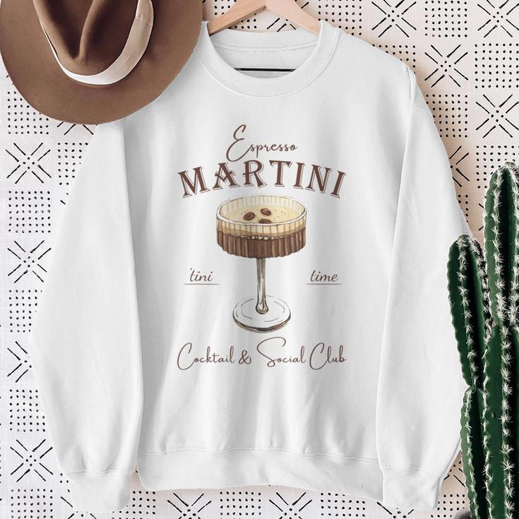 Espresso Martini Social Club Drinking Vintage Sweatshirt Gifts for Old Women