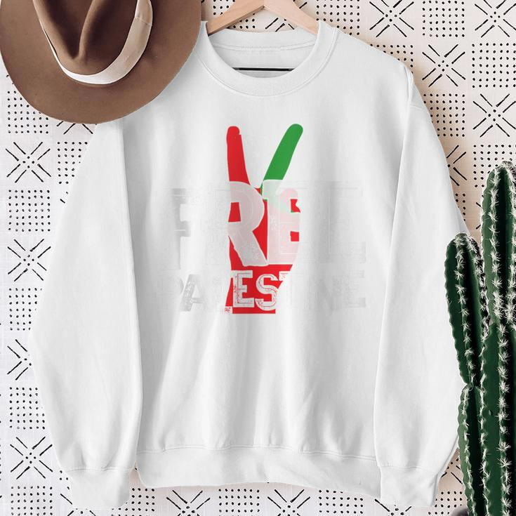 Falasn Palestine Patriotic Graphic Sweatshirt Gifts for Old Women