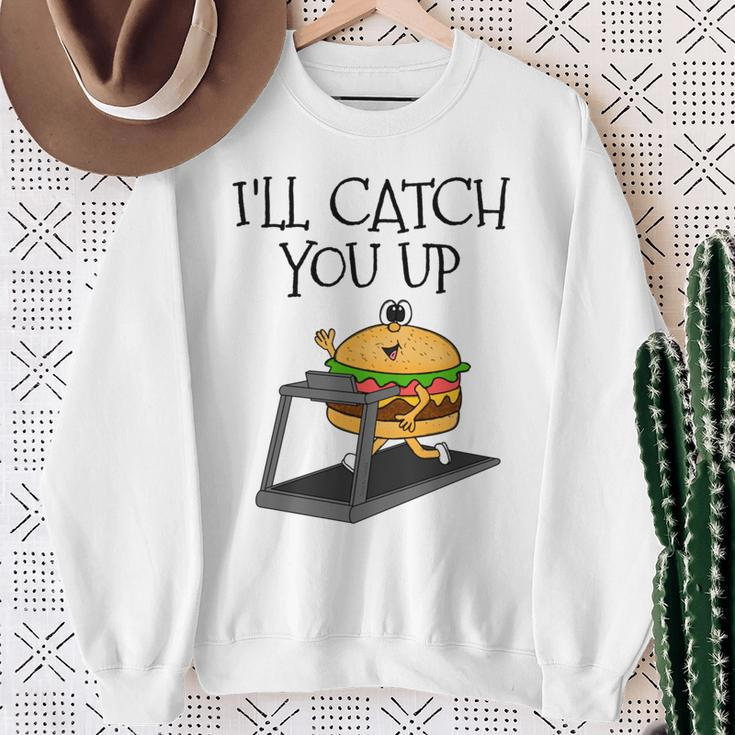 Fast-Food-Burger Fitness-Läufer Lustig Sweatshirt Geschenke für alte Frauen