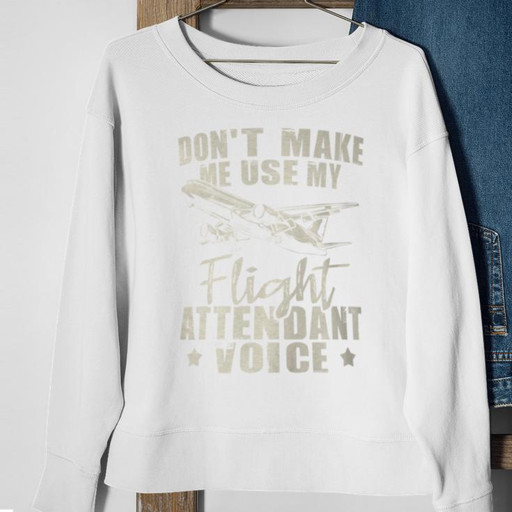 My Flight Attendant Voice Aviation Stewardess Plane Pilot Sweatshirt Gifts for Old Women