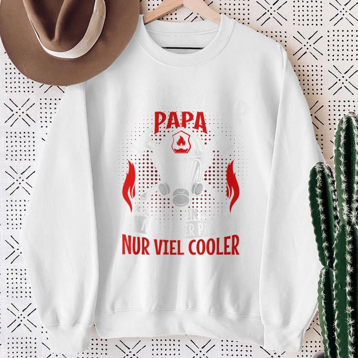 Freiwillige Feuerwehr Papa Spruchatertag Feuerwehrmann Raglan Sweatshirt Geschenke für alte Frauen