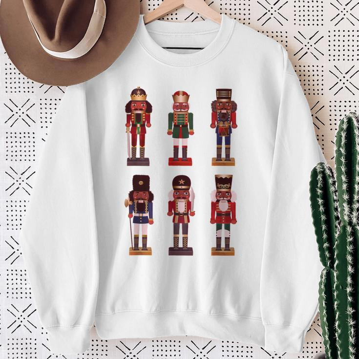 African American Nutcracker Christmas Ballet Dancer Sweatshirt Gifts for Old Women