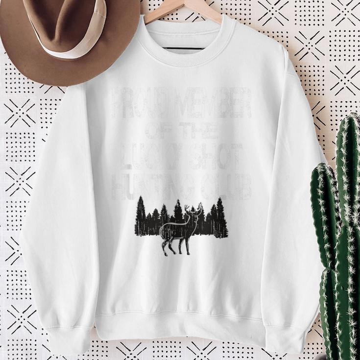 Deer Hunting Lucky Shot Hunting Club Sweatshirt Gifts for Old Women