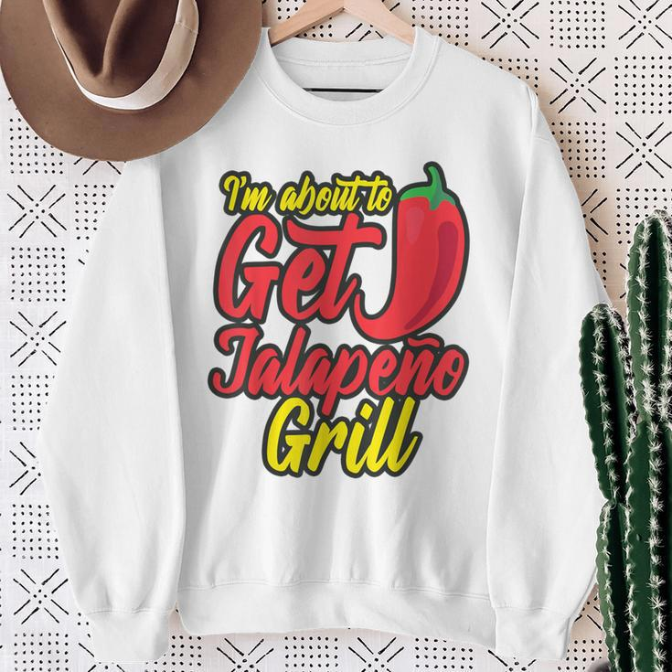 Jalapeno Pun Hot Pepper Gag Spicy Cinco De Mayo Sweatshirt Gifts for Old Women