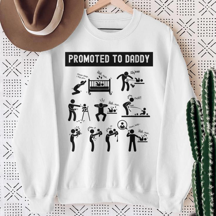 Promoted To Daddy Baby For New Daddy 2024 Sweatshirt Gifts for Old Women