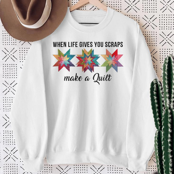 Quilter Make A Quilt Quilting Sewing Fabric Sweatshirt Gifts for Old Women