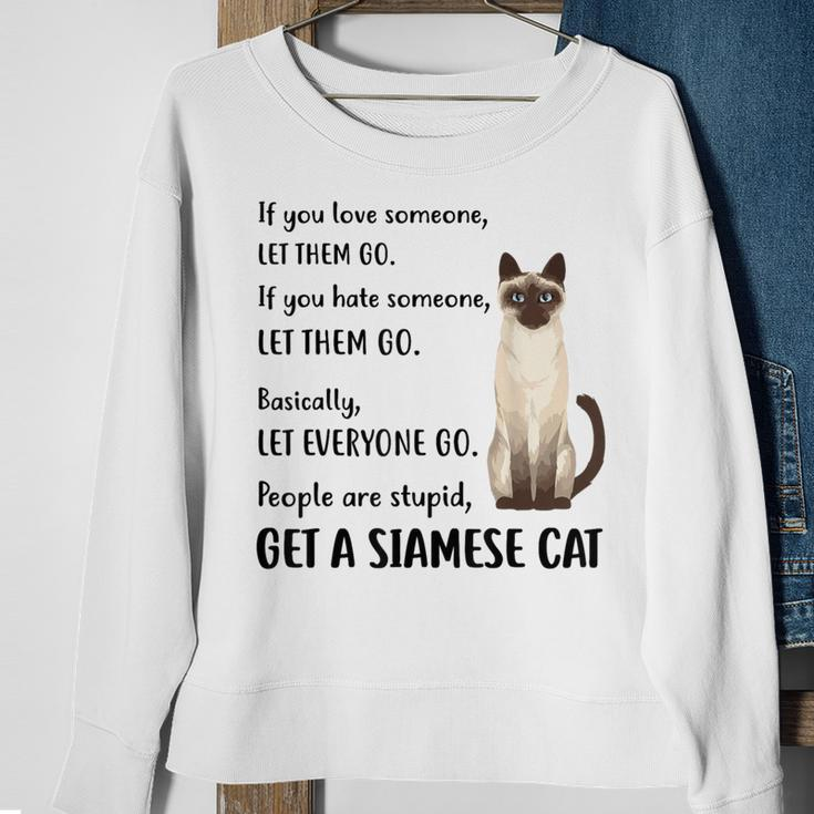 Siamese Apparel Get A Siamese Kitten Cat Sweatshirt Gifts for Old Women
