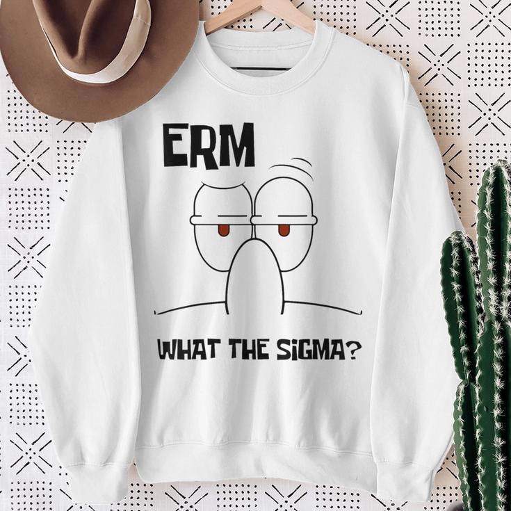 What The Sigma Ironic Meme Brainrot Quote Sweatshirt Gifts for Old Women