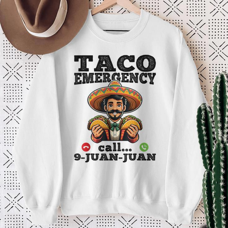 Taco Emergency Call 9 Juan Juan For Cinco De Mayo Sweatshirt Gifts for Old Women