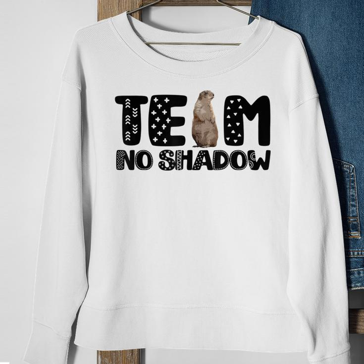 Team Cute Groundhog No Shadow Vintage Groundhog Day Sweatshirt Gifts for Old Women
