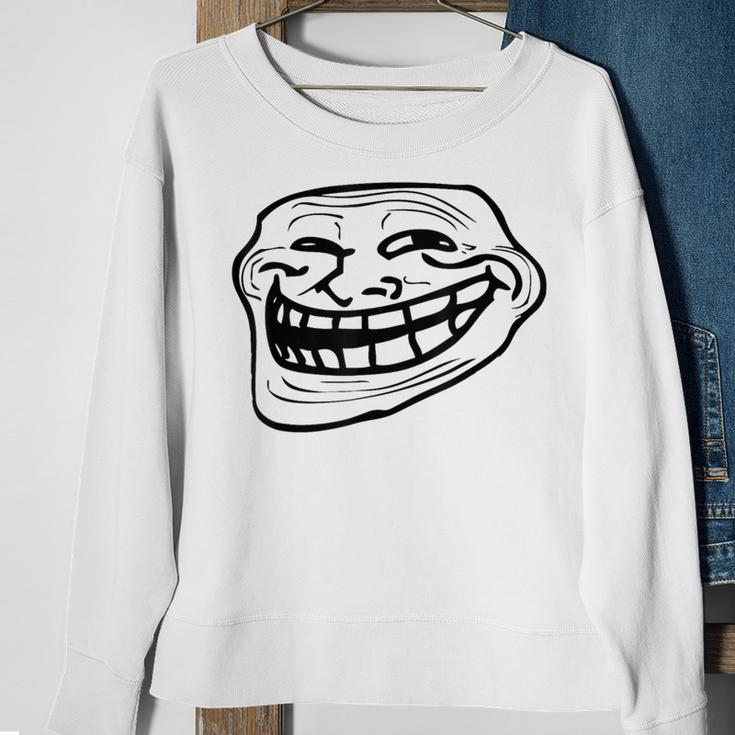 Troll Face Nerd Geek Graphic Sweatshirt Gifts for Old Women