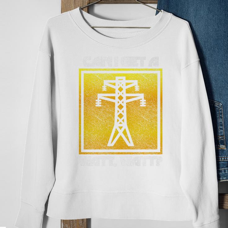 Watt Watt Lineman Electrical Engineer Dad Sweatshirt Gifts for Old Women