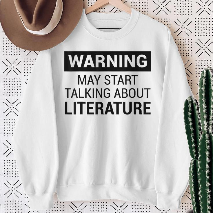 Writers Poets Authors Literature Fans Sweatshirt Gifts for Old Women