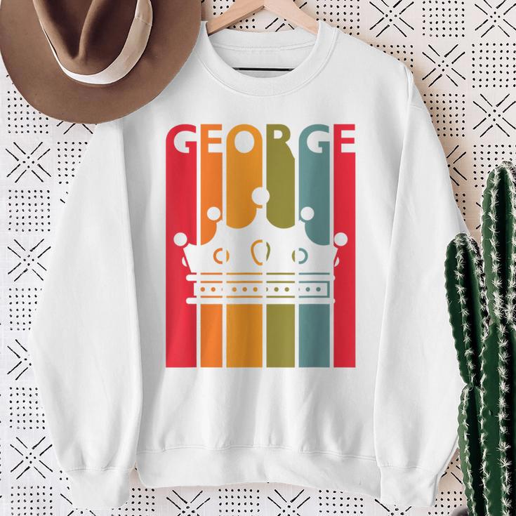 George Idea For Boys First Name Vintage George Sweatshirt Gifts for Old Women