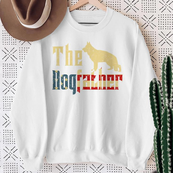 German Shepherd Fathers Day Dogfather Dog Dad 4Th July Sweatshirt Gifts for Old Women