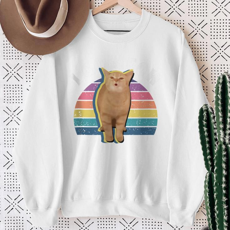 I Go Meow Cat Singing Meme Cat Song I Go Meow Sweatshirt Gifts for Old Women
