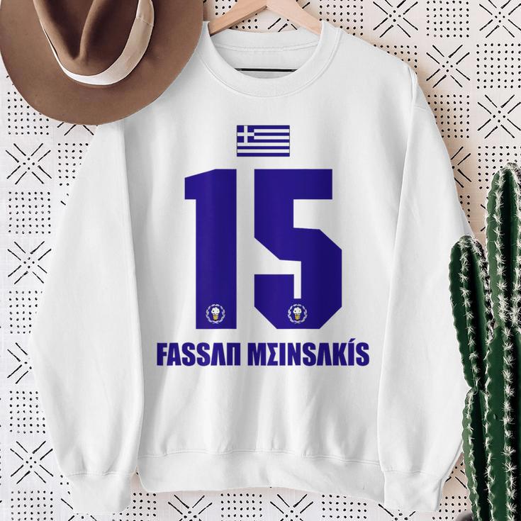 Greece Sauf Jersey Fassan Meinsakis Saufname Sweatshirt Geschenke für alte Frauen