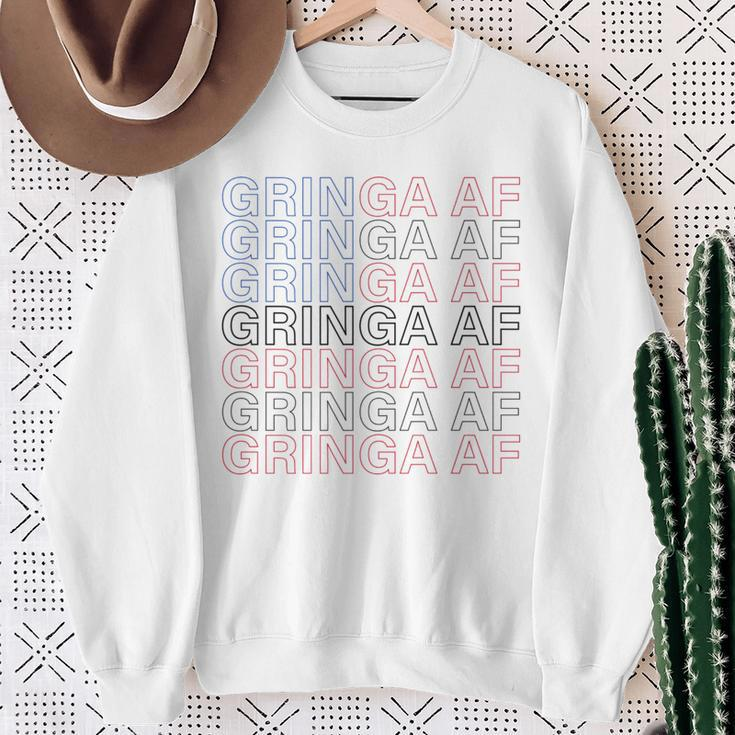 Gringa Af Patriotic For New Citizen Chicanas Sweatshirt Gifts for Old Women