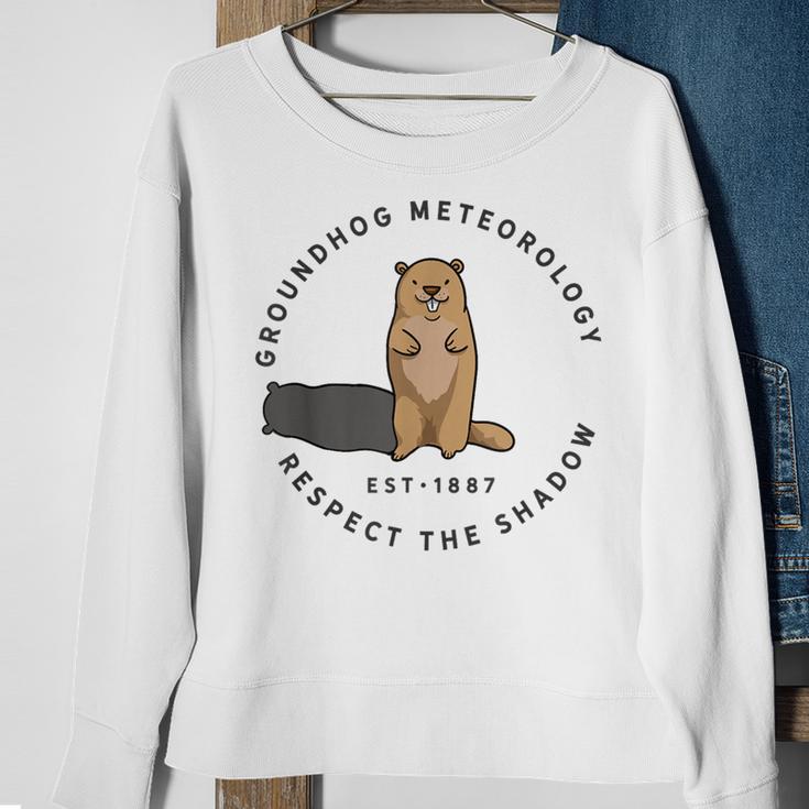 Groundhog Day Quote Respect The Shadow Meteorology Sweatshirt Gifts for Old Women