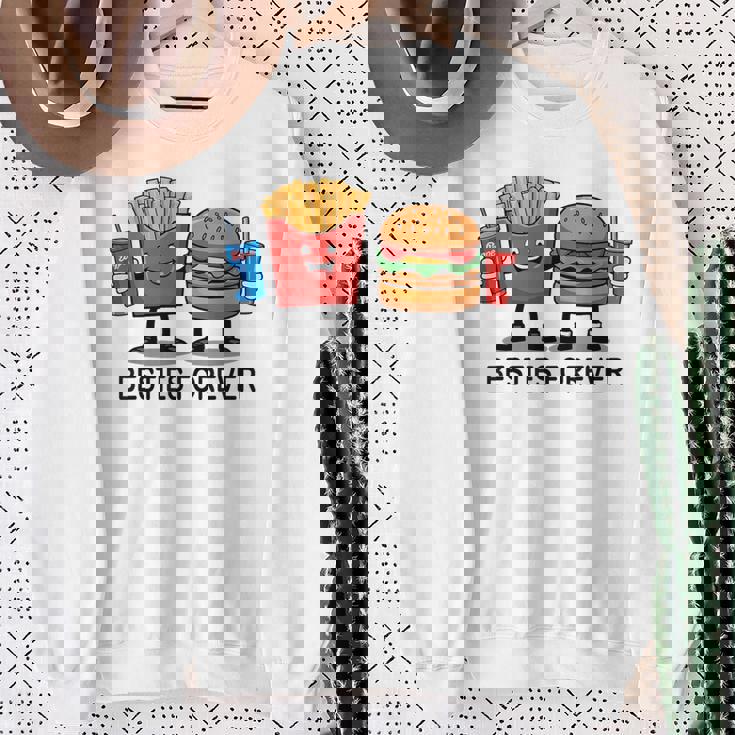 Hamburger French Fries Soda Bff Matching Best Friends Sweatshirt Gifts for Old Women